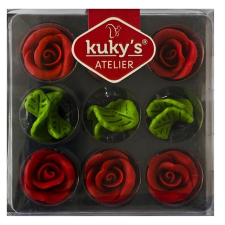 Set Pentru Decor Tort Kuky S Trandafiri Cu Frunze Martipan 130gr Emag Ro
