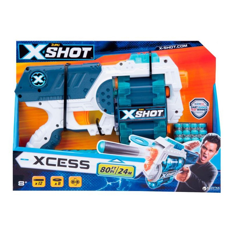 Lansator X-Shot Excess, 12 gloante incluse, 8 ani+