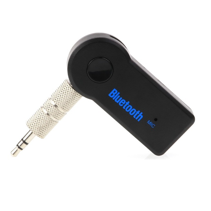 Set - Adaptor Bluetooth cu Jack 3.5MM, Car Bluetooth Music Receiver, Negru + Suport Universal de Birou Pentru Tablete sau Telefoane