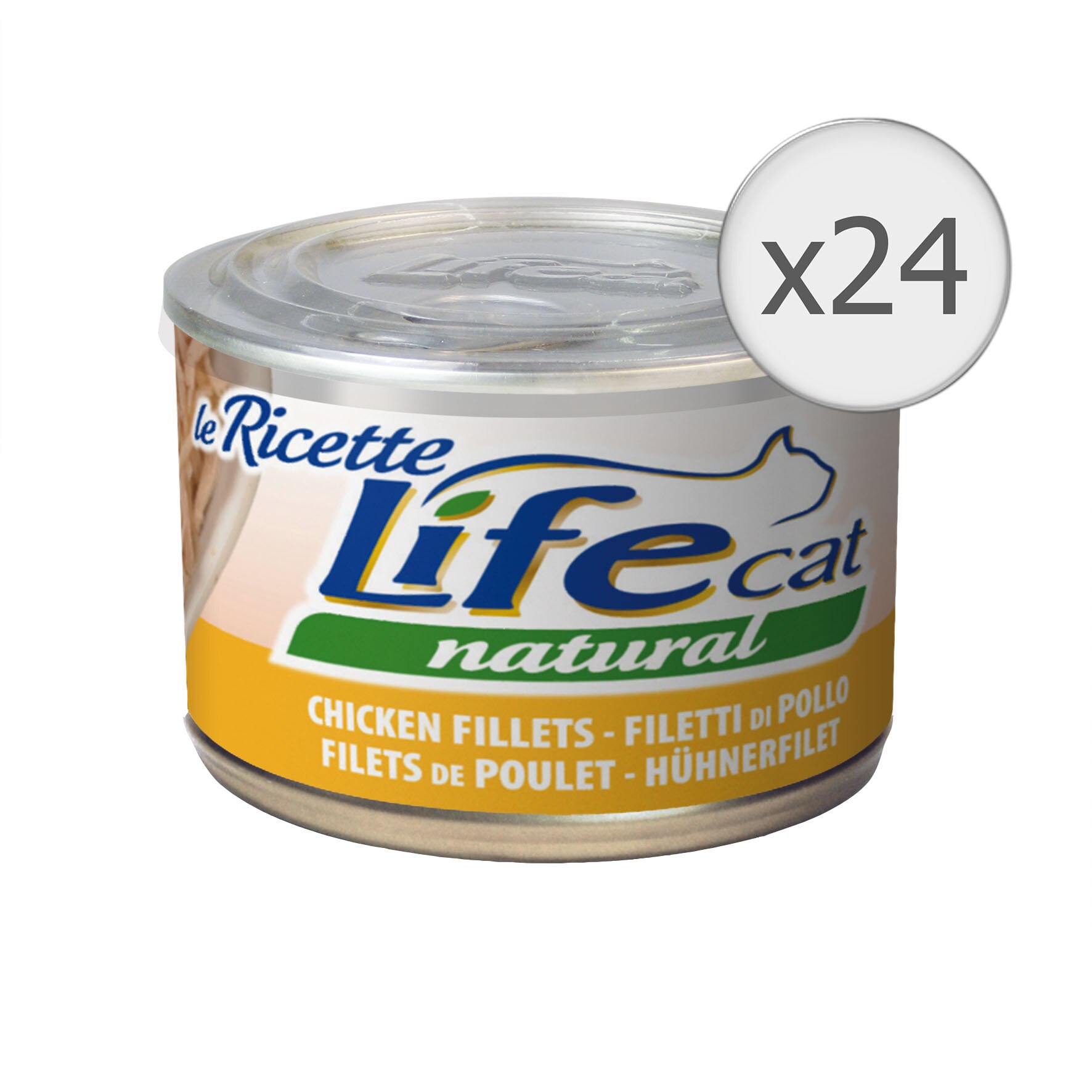 Hrana umeda pentru pisici Life, Ricette Pui, 24x150g