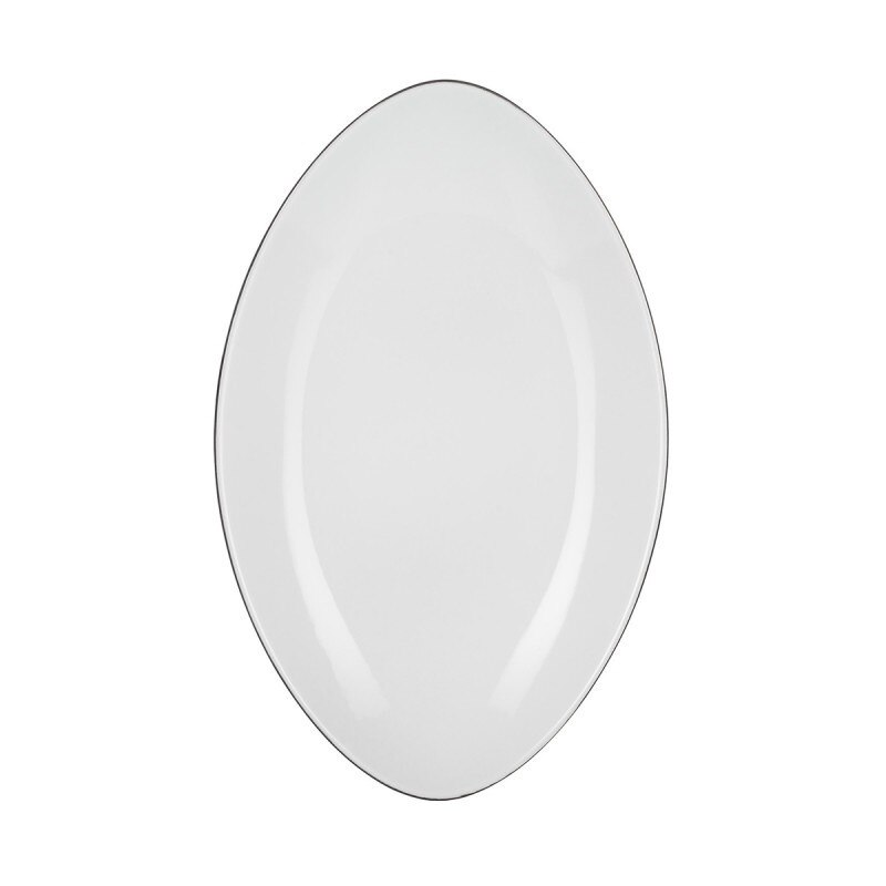 Platou oval gri revol 35cm