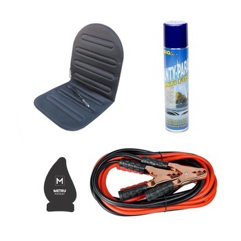 Pachet auto de iarna : spray pentru dezaburire parbriz 300 ml + husa auto cu incalzire premium + Cabluri Curent Baterie 200 A + Odorizant Metru Patrat CADOU Pachet auto de iarna : spray pentru dezaburire parbriz 300 ml + husa auto cu incalzire premium + Cabluri Curent Baterie 200 A + Odorizant Metru Patrat CADOU