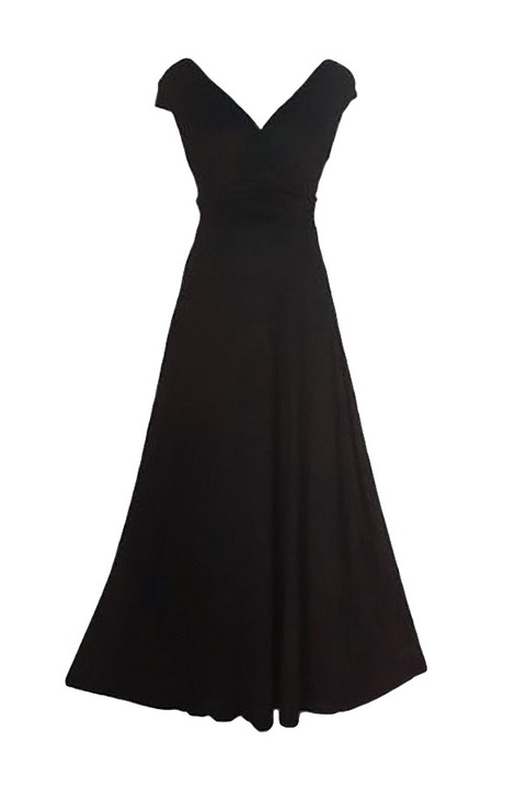 Дълга черна рокля Eviza 30144