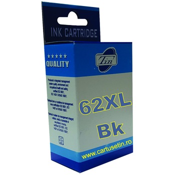 Cartus cerneala (inkjet) TIN compatibil cu HP C2P05AE / HP 62XL Black - 200 pagini (12 ml) Cartus cerneala (inkjet) TIN compatibil cu HP C2P05AE / HP 62XL Black - 200 pagini (12 ml)