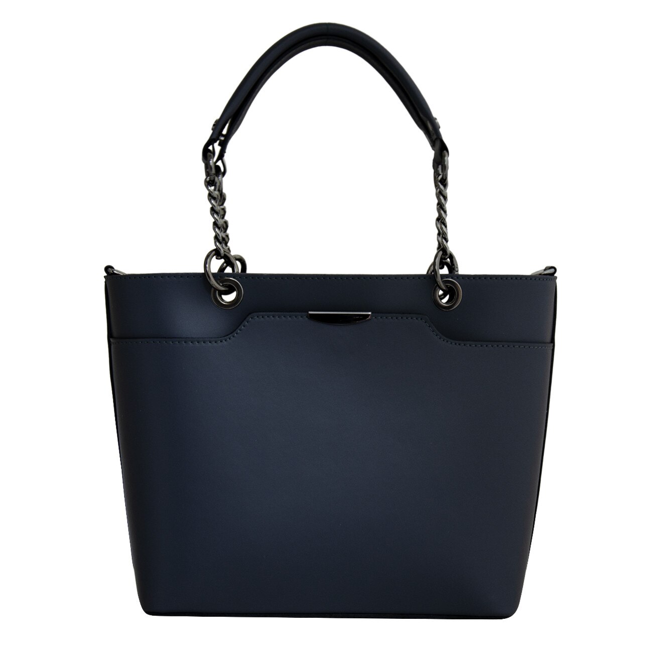 Geanta office de dama din piele naturala, Greta gri