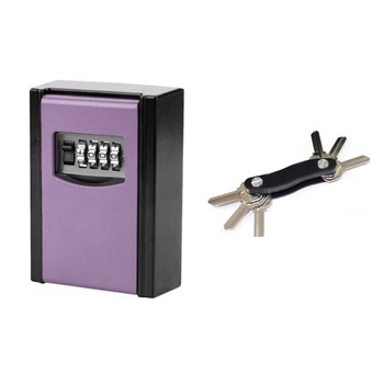 Pachet format din Caseta metalica pentru chei tip seif, cifru mecanic resetabil, 120 x 87 x 40 mm, Mov si organizator chei tip briceag pentru buzunar 2-12 chei Pachet format din Caseta metalica pentru chei tip seif, cifru mecanic resetabil, 120 x 87 x 40 mm, Mov si organizator chei tip briceag pentru buzunar 2-12 chei