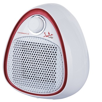 Aeroterma ceramica, Jata, 1200W, 2 trepte de incalzire si termostat, functie de ventilator pentru vara, alba rosie Aeroterma ceramica, Jata, 1200W, 2 trepte de incalzire si termostat, functie de ventilator pentru vara, alba rosie