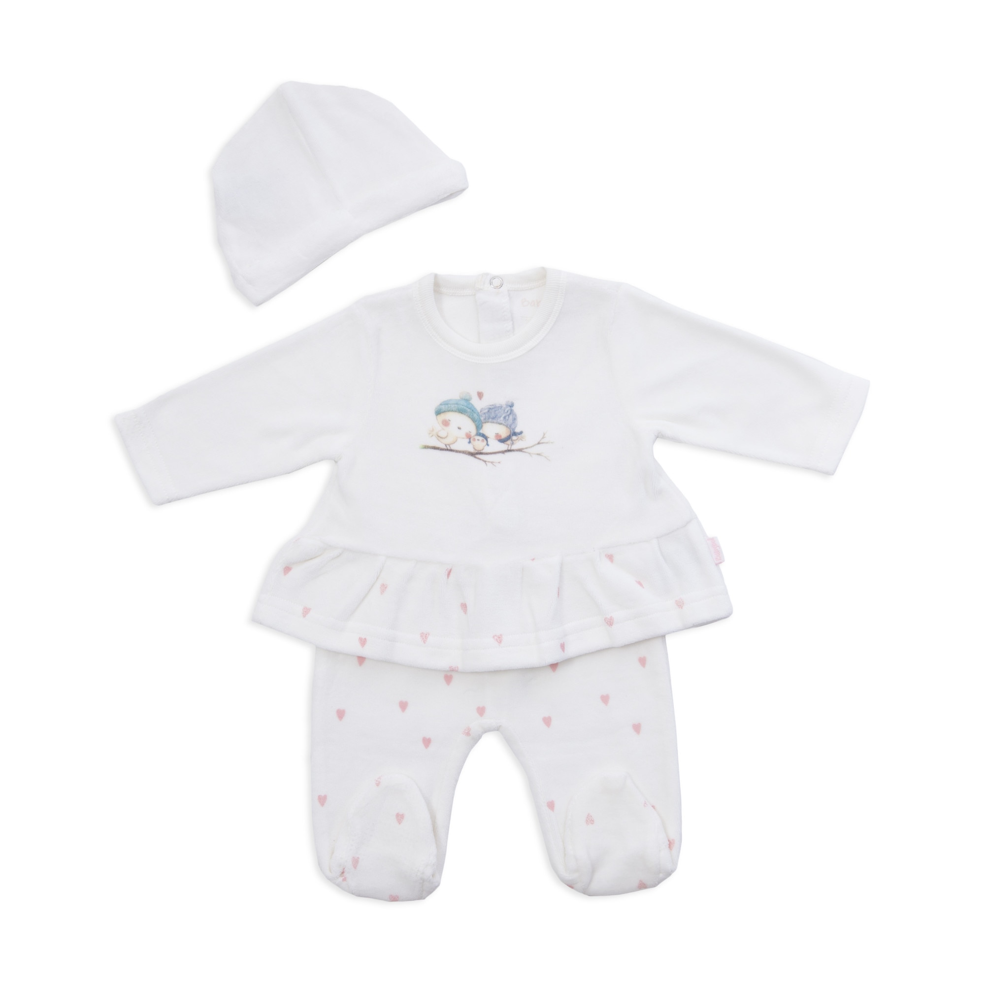 Set 3 piese nou nascut fete ,6luni -68cm, crudo, brand Babybol