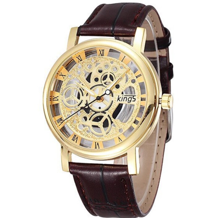 Ceas dama casual Quartz Kings Lady, maro-auriu