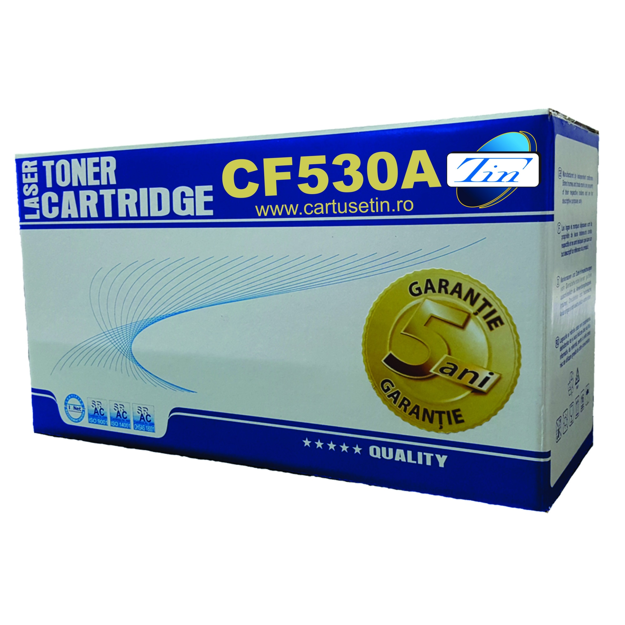 Cartus toner (laser), marca TIN, model compatibil cu HP CF530A, negru, 1100 pagini
