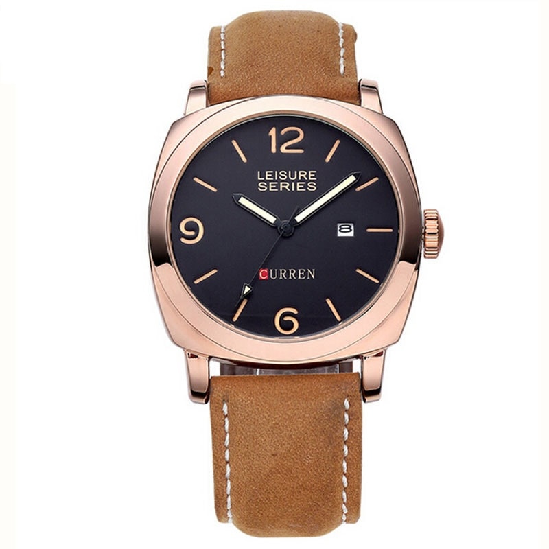 Ceas barbatesc elegant Curren Leisure Series, rose gold