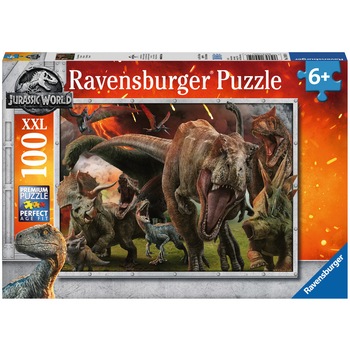 Puzzle Ravensburger - Jurassic World, 100 piese (10915) Puzzle Ravensburger - Jurassic World, 100 piese (10915)