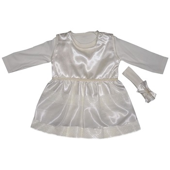 Rochita pentru botez fetite, 3 piese, Andrada, Little Angel, ivoire, 3-6 luni Rochita pentru botez fetite, 3 piese, Andrada, Little Angel, ivoire, 3-6 luni