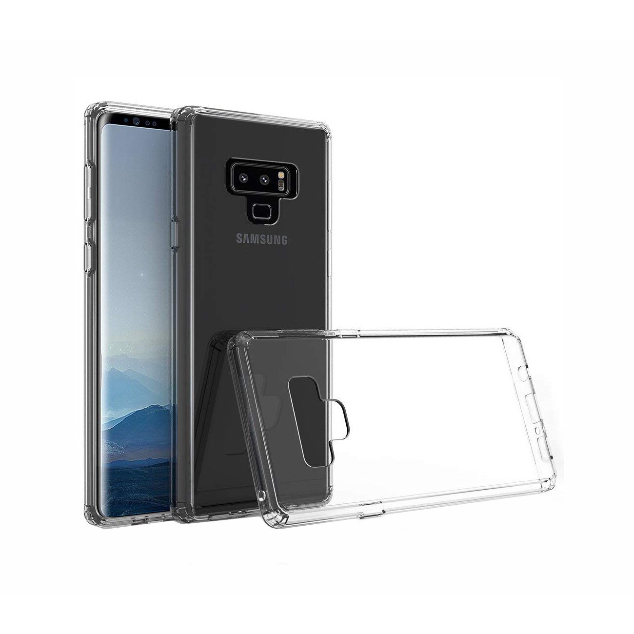 Husa Samsung Galaxy Note 9, Hybrid Antisoc, carcasa spate PC cu cadru, slim, hardcase, Transparent