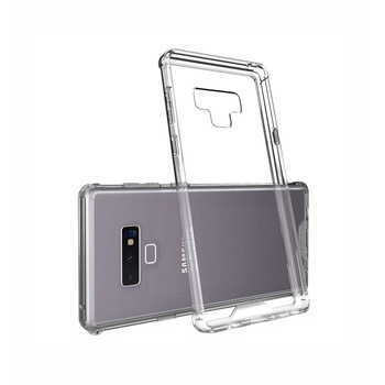 Husa Samsung Galaxy Note 9, Hybrid Antisoc, carcasa spate PC transparenta cu cadru, Transparent