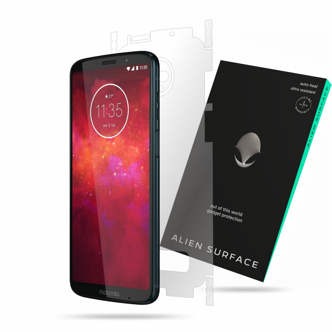 Folie Alien Surface, Motorola Moto Z3 Play, protectie spate, laterale