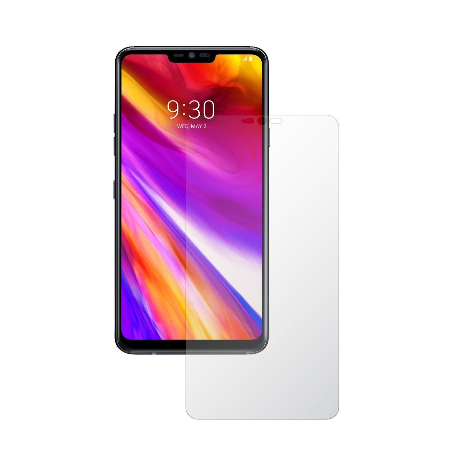 Set 2 Folii Protectie Ecran, Acoperire Totala, Adezive si Foarte Flexibile, Invisible Skinz Ultra-Clear HD pentru LG G7 ThinQ