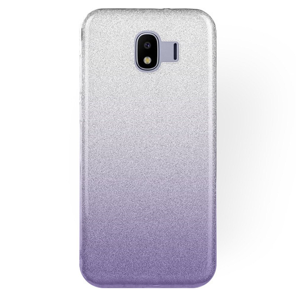 Husa Samsung Galaxy J4 2018 Shiny TPU Sclipici - argintiu - mov