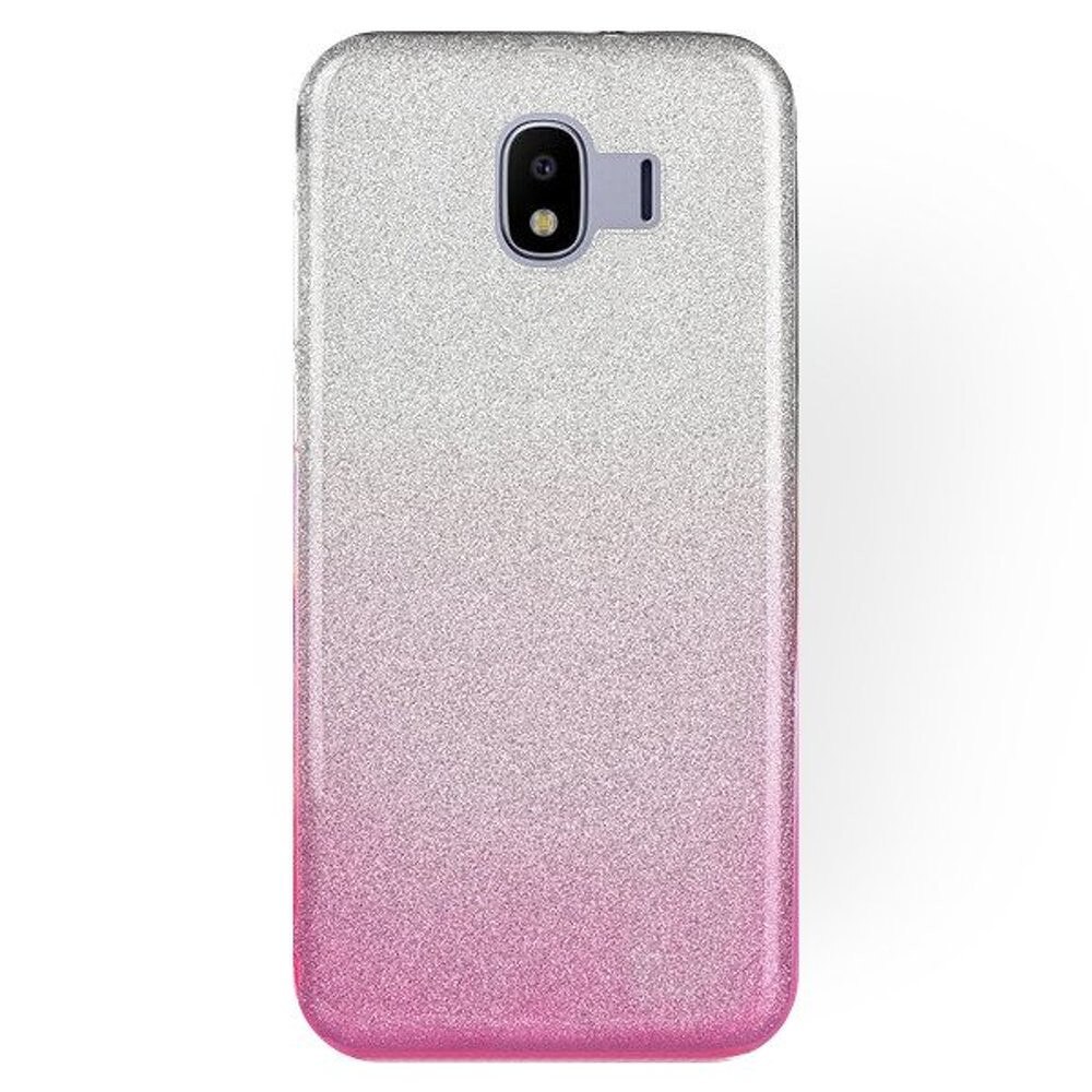 Husa Samsung Galaxy J4 2018 Shiny TPU Sclipici - argintiu - roz