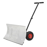 Lopata manuala pentru zapada, cu roti, vidaXL, Otel, Negru, 100 x 44 cm