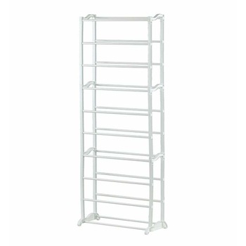 Suport Raft pentru Depozitare Incaltaminte, 10 Nivele, Dimensiuni 140x55cm, Culoare Alb Suport Raft pentru Depozitare Incaltaminte, 10 Nivele, Dimensiuni 140x55cm, Culoare Alb