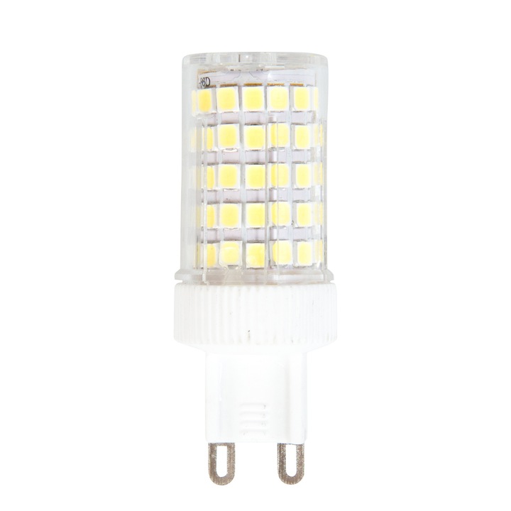Bec Led G9, 9w, Lumina Rece, 6000K, corn, SMD 2835, 86 Leduri, 220V,100lm,30000h,58x20mm, IP20, A++