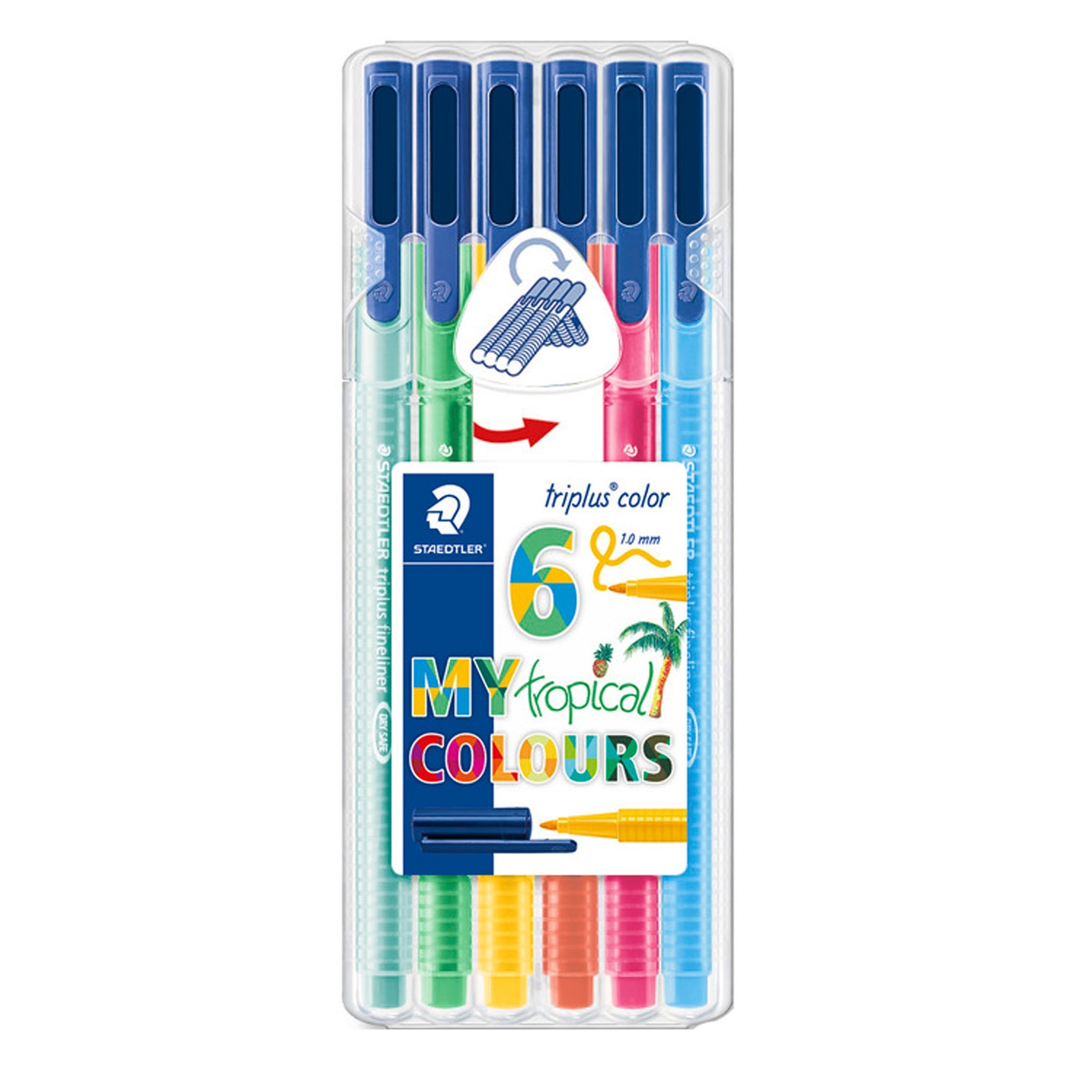 Fineliner triplus Staedtler 03MM 6culori/set Tropical ST-334-SB6CS4