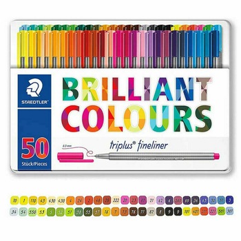Fineliner triplus Staedtler 0.3 mm, 50 culori /set ST-334-M50 Fineliner triplus Staedtler 0.3 mm, 50 culori /set ST-334-M50