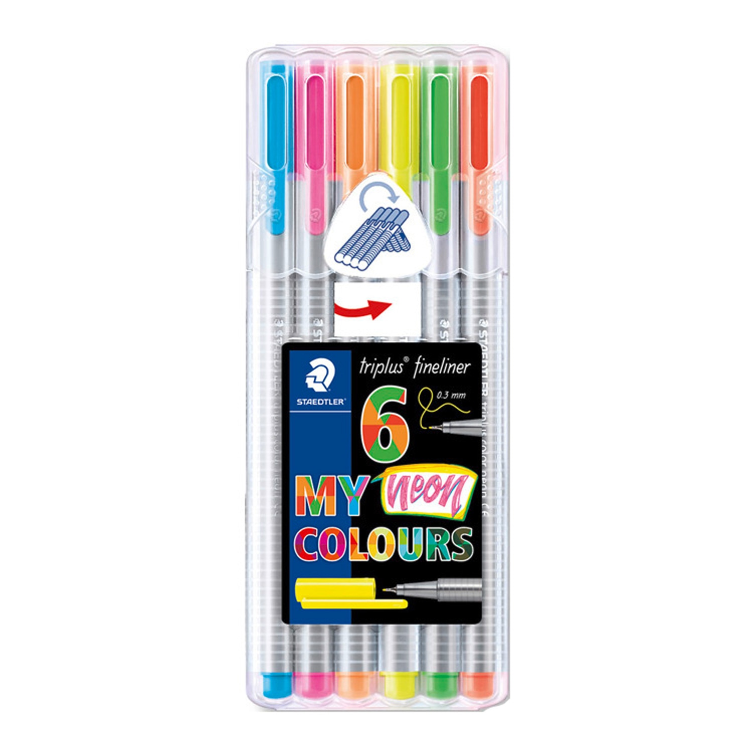 Fineliner triplus Staedtler 03MM 6culori/set Neon ST-334-SB6CS3