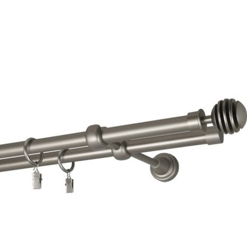 Galerie dubla Saturn, grosime 16mm, crom mat, 140 cm