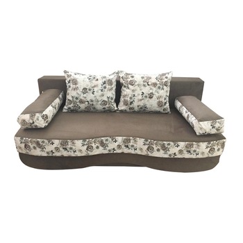 Canapea extensibila Roxy, MobAmbient, Maro cu trandafiri, material textil, extensie din plasa de arcuri tip relaxa, cu lada de depozitare, 2 perne si 2 cotiere incluse, 200 x 160 cm Canapea extensibila Roxy, MobAmbient, Maro cu trandafiri, material textil, extensie din plasa de arcuri tip relaxa, cu lada de depozitare, 2 perne si 2 cotiere incluse, 200 x 160 cm