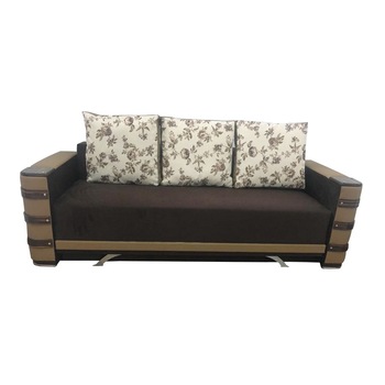 Canapea extensibila Lara, MobAmbient, Maro inchis Wenge cu Cappuccino, material textil si imitatie de piele, extensie 140 cm din plasa de arcuri tip relaxa, cu lada de depozitare, 3 perne mari incluse, 230 x 140 cm Canapea extensibila Lara, MobAmbient, Maro inchis Wenge cu Cappuccino, material textil si imitatie de piele, extensie 140 cm din plasa de arcuri tip relaxa, cu lada de depozitare, 3 perne mari incluse, 230 x 140 cm