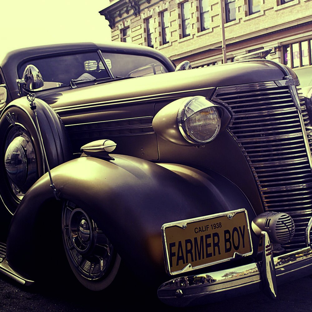 Tablou Forex, Black old car, 50x50 cm