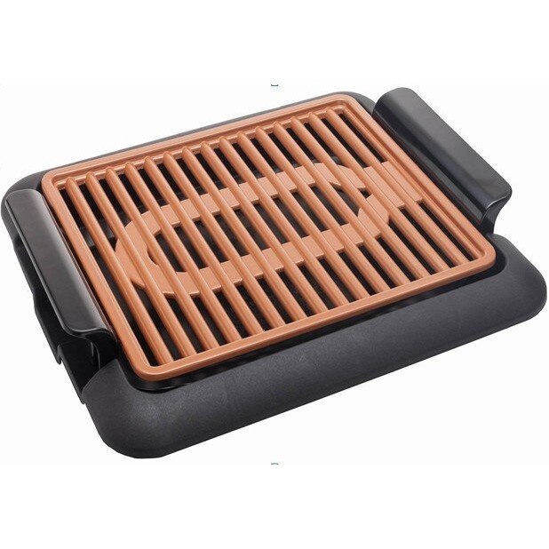 Pachet Gratar electric Hausberg HB 536, spune adio fumului, 1250 W, exterior neaderent + Bec Led 7W, 530 lm, lumina calda, culoare 3.000K, durata de viata 25.000 ore, soclu E27