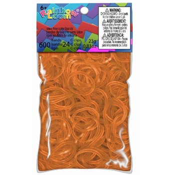 Set Rainbow Loom 600 Elastice Jelly, Portocaliu Set Rainbow Loom 600 Elastice Jelly, Portocaliu