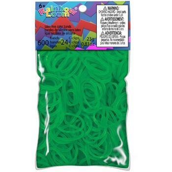 Set Rainbow Loom 600 Elastice Jelly, Verde Lime Set Rainbow Loom 600 Elastice Jelly, Verde Lime