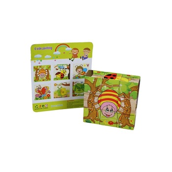 Puzzle din Lemn cu 9 Piese -6 Side Painting - Model Paianjen -1182 Puzzle din Lemn cu 9 Piese -6 Side Painting - Model Paianjen -1182