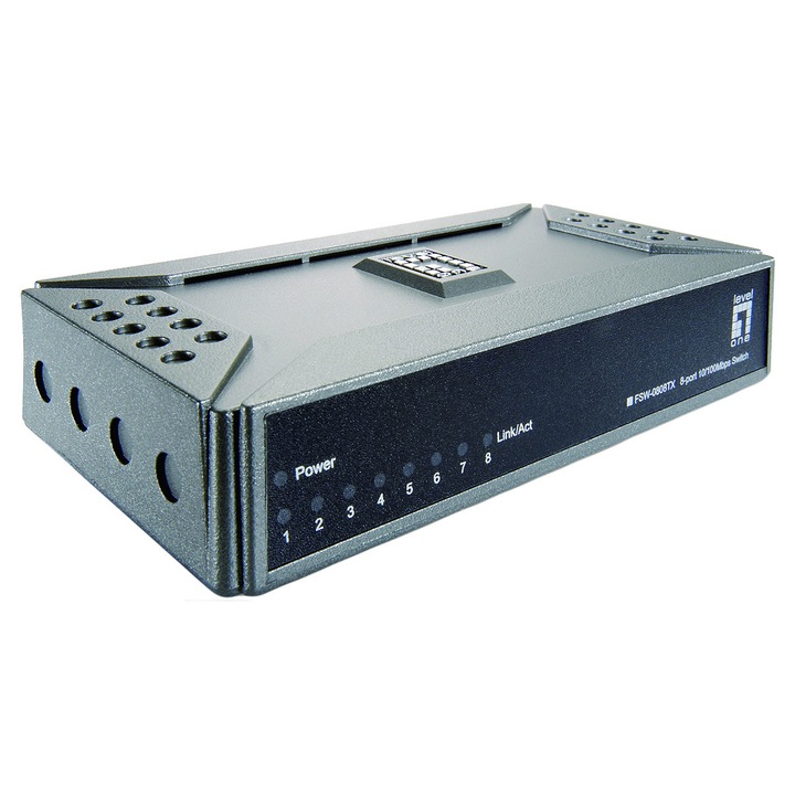 Switch LevelOne FSW-0808TX, 8 Porturi, Fast Ethernet 10/100Mbs