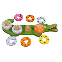 Cuier din Lemn cu Forme Geometrice - Model Crocodil -1183