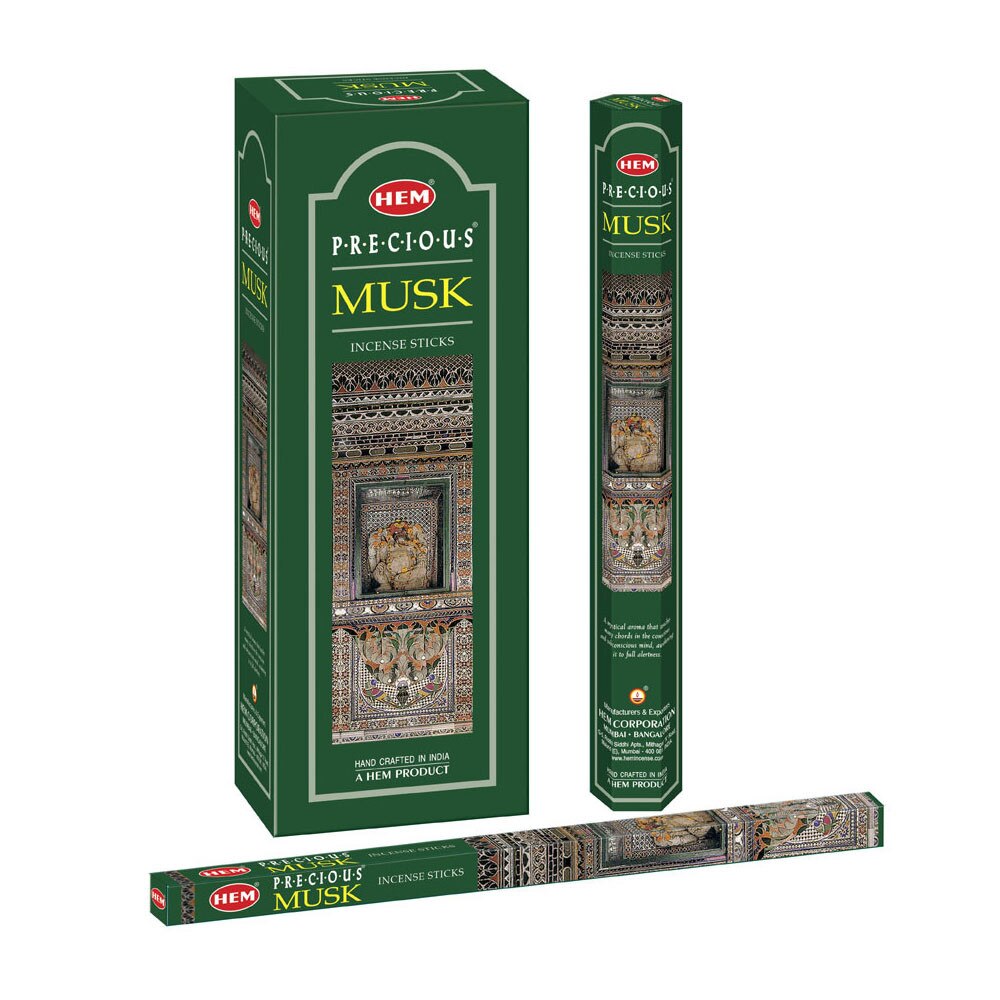 Betisoare parfumate HEM - Precious Musk (6 seturi x 20buc)