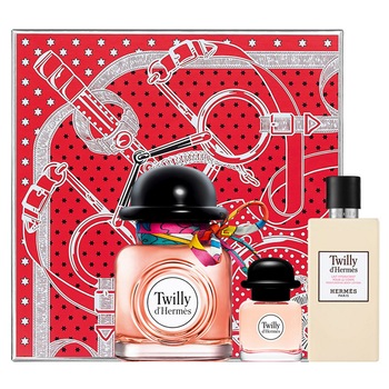 Set Hermes, Twilly D'Hermes, Femei: Apa de Parfum, 50 ml + Lotiune de corp, 40 ml + Apa de Parfum, 7.5 ml Set Hermes, Twilly D'Hermes, Femei: Apa de Parfum, 50 ml + Lotiune de corp, 40 ml + Apa de Parfum, 7.5 ml