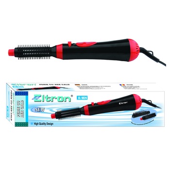 Perie cu aer cald Eltron pentru coafare usoara, 400 W, 3 Accesorii, 2 Trepte temperatura, Negru/Rosu Perie cu aer cald Eltron pentru coafare usoara, 400 W, 3 Accesorii, 2 Trepte temperatura, Negru/Rosu