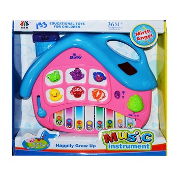 Jucarie Orga muzicala forma Casuta cu baterii , Robentoys Jucarie Orga muzicala forma Casuta cu baterii , Robentoys