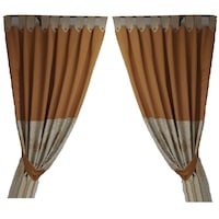 set draperie decorint cu bride db14 bej cu model floaral coniac uni latime 280 ml inaltime 250 ml cadou 2 esarfe coniac imagen 39_0_
0
