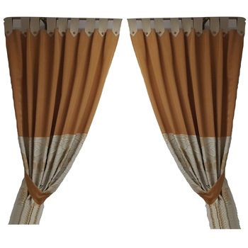 Set draperie DECORINT cu bride (DB.14), bej cu model floaral + coniac uni, latime 2.80 ml, inaltime 2.50 ml + cadou 2 esarfe coniac Set draperie DECORINT cu bride (DB.14), bej cu model floaral + coniac uni, latime 2.80 ml, inaltime 2.50 ml + cadou 2 esarfe coniac