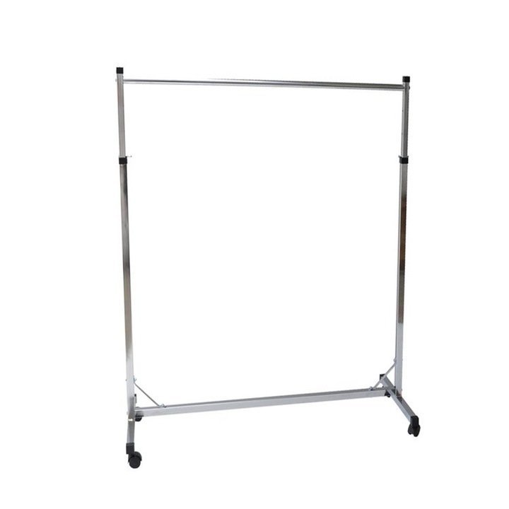 Suport umerase haine mobil , stender metal cromat pentru haine