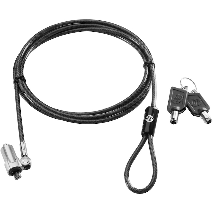 Cablu antifurt HP pentru laptopuri ultrasubtire, cu cheie