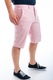 Мъжки къси панталони Rossini Regular fit, Бял с червено каре, Размер 54