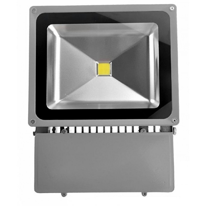 LED прожектор 100W, 9500 lm, бяла светлина, алуминий, IP65, ASHOP