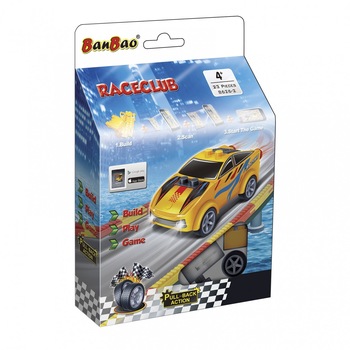 Set constructie 23 piese, Raceclub SlingShot, BanBao Set constructie 23 piese, Raceclub SlingShot, BanBao